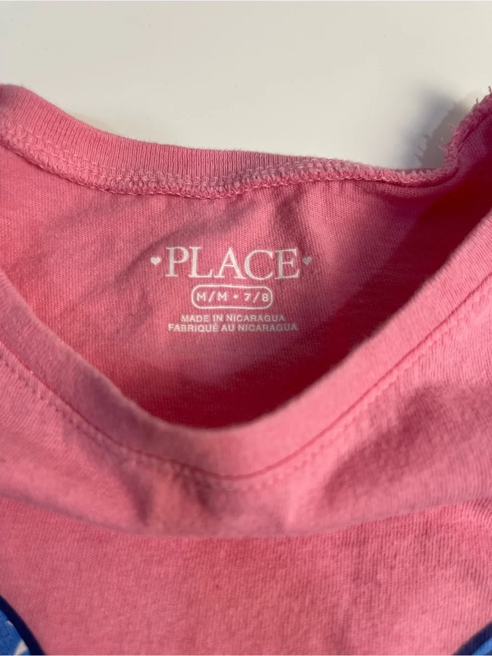 The Children’s Place. - Kids Pink Graphic Tee - Dreamer Floral Bow Design size 8